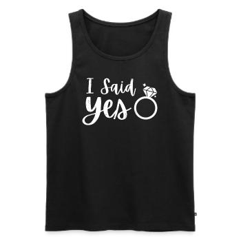 Junggeselle Jungesellenabschied - Männer Premium Bio Tank Top - Schwarz - Vorne - AI Model Male 178 light (178cm)