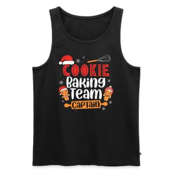 Baker - Men's Premium Organic Tank Top - black - Front - AI Model Male 178 light (178cm)