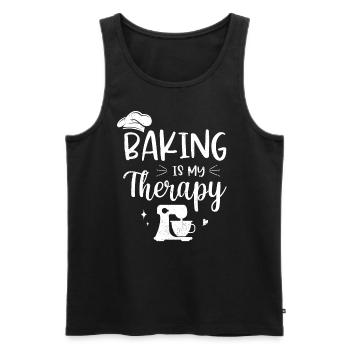 Baker - Men's Premium Organic Tank Top - black - Front - AI Model Male 178 light (178cm)