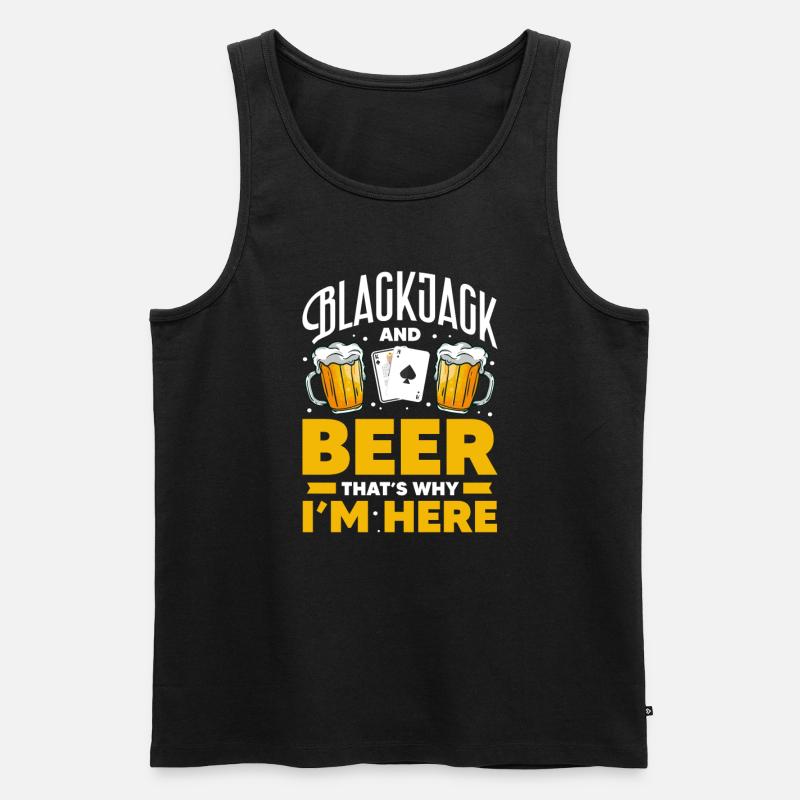 Black Jack - Männer Premium Bio Tank Top - Schwarz