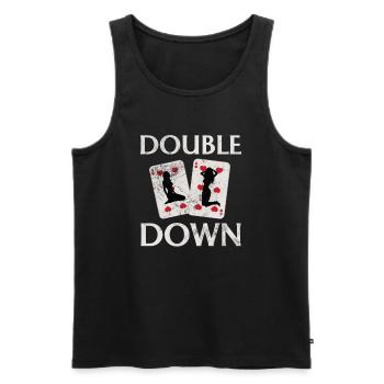 Blackjack Blackjack Card Game Casino Gift - Men's Premium Organic Tank Top - black - Front - AI Model Male 178 light (178cm)