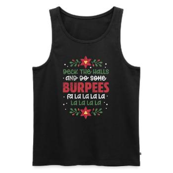 Burpees - Men's Premium Organic Tank Top - black - Front - AI Model Male 178 light (178cm)