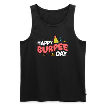 Burpees Fitness Burpee Cadeau de musculation - Débardeur bio Premium Homme - noir - Devant - Michal (187cm)