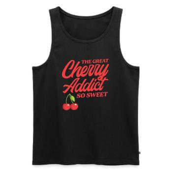 Cherry Cherry Tree Cherry Blossom Fruit Gift - Men's Premium Organic Tank Top - black - Front - AI Model Male 178 light (178cm)