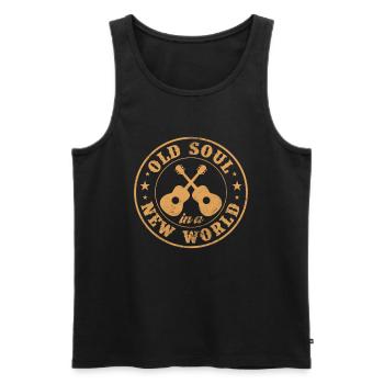 Country - Men's Premium Organic Tank Top - black - Front - AI Model Male 178 light (178cm)