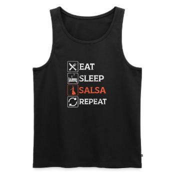 Salsa - Männer Premium Bio Tank Top - Schwarz - Vorne - AI Model Male 178 light (178cm)
