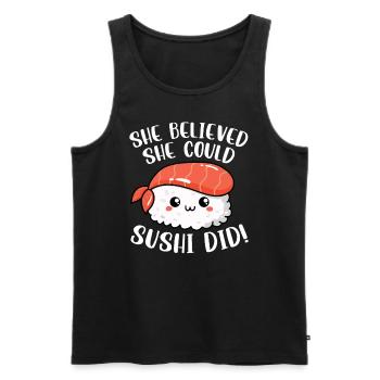 Sushi Essen Japan Nigiri Geschenk - Männer Premium Bio Tank Top - Schwarz - Vorne - AI Model Male 178 light (178cm)