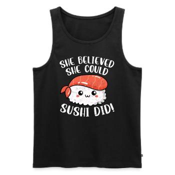 Sushi - Männer Premium Bio Tank Top - Schwarz - Vorne - Michal (187cm)