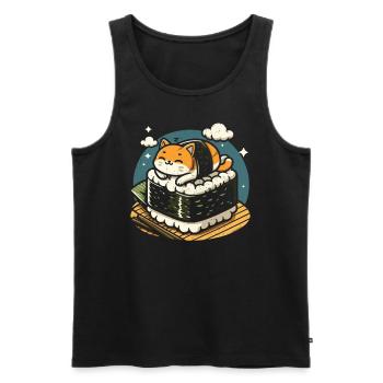 Sushi - Männer Premium Bio Tank Top - Schwarz - Vorne - Michal (187cm)