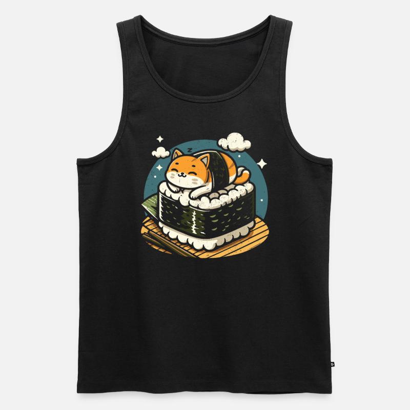 Sushi - Männer Premium Bio Tank Top - Schwarz