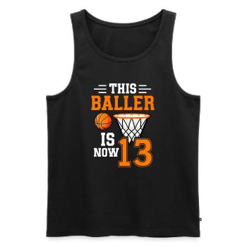 Teenager Teenie Teen Teens Teeny Geschenk - Männer Premium Bio Tank Top - Schwarz - Vorne - Michal (187cm)
