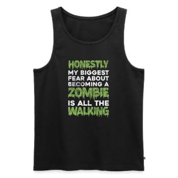 Zombie - Männer Premium Bio Tank Top - Schwarz - Vorne - Michal (187cm)