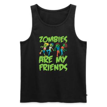 Zombie Zombie Hunter Zombie Apocalypse Cadeau - Débardeur bio Premium Homme - noir - Devant - Michal (187cm)