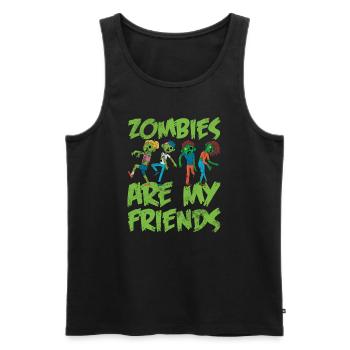 Zombie - Männer Premium Bio Tank Top - Schwarz - Vorne - Michal (187cm)