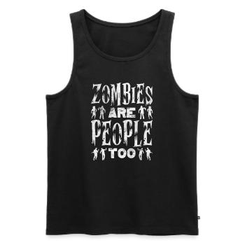 Zombie - Männer Premium Bio Tank Top - Schwarz - Vorne - Michal (187cm)