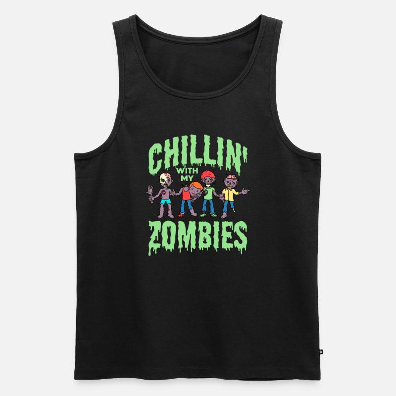 Zombie Zombie-Jäger Zombieapokalypse Geschenk - Männer Premium Bio Tank Top - Schwarz
