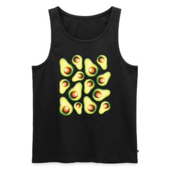 Avocado Guacamole Vegan Geschenk - Männer Premium Bio Tank Top - Schwarz - Vorne - AI Model Male 178 light (178cm)