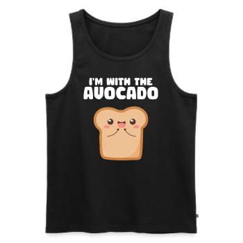 Avocado - Männer Premium Bio Tank Top - Schwarz - Vorne - Michal (187cm)