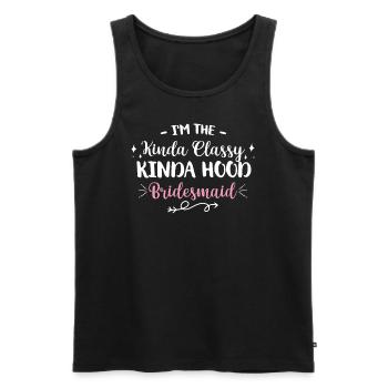 Hen bachelorette party bride - Men's Premium Organic Tank Top - black - Front - AI Model Male 178 light (178cm)