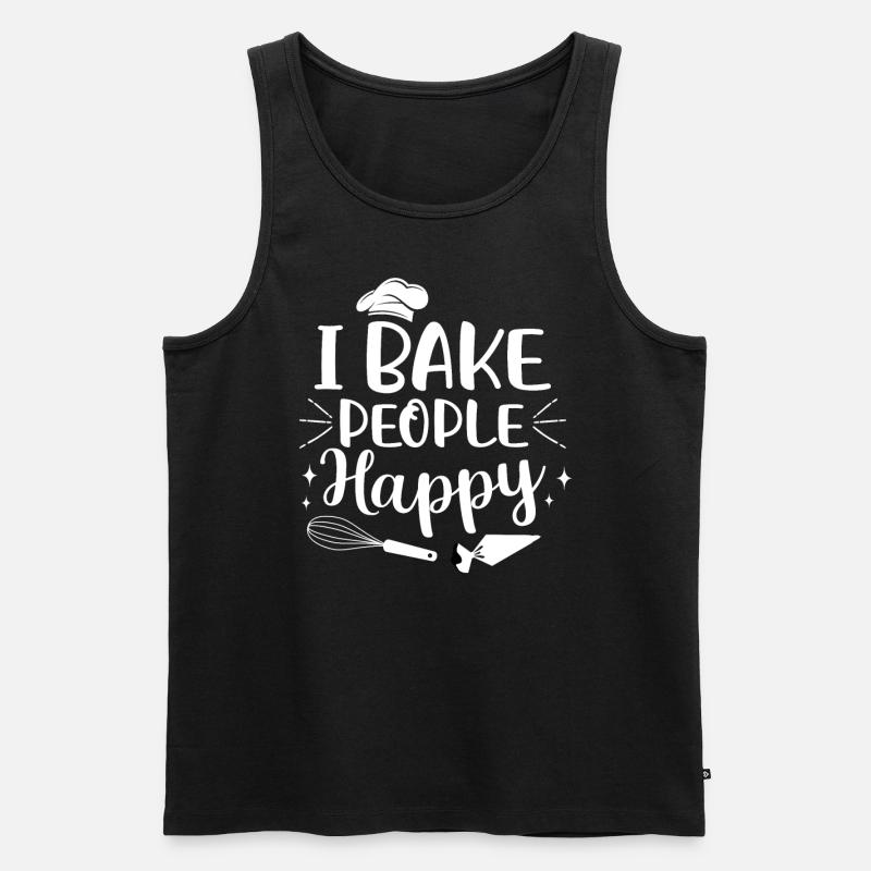 Bäcker Bäckerein Backwaren Backen Geschenk - Männer Premium Bio Tank Top - Schwarz