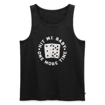 Blackjack Blackjack Card Game Casino Gift - Men's Premium Organic Tank Top - black - Front - AI Model Male 178 light (178cm)