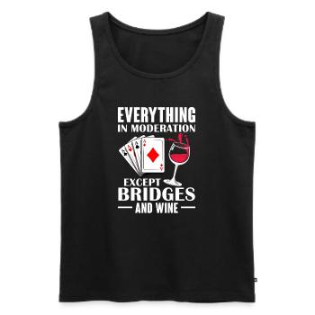 Bridge - Men's Premium Organic Tank Top - black - Front - AI Model Male 178 light (178cm)
