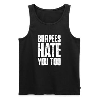 Burpees Fitness Cadeau de musculation Burpee - Débardeur bio Premium Homme - noir - Devant - Michal (187cm)