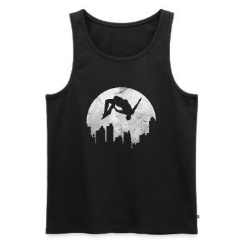 Parkour - Débardeur bio Premium Homme - noir - Devant - Michal (187cm)