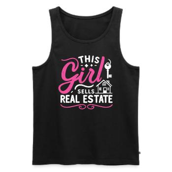 Realtor - Men's Premium Organic Tank Top - black - Front - AI Model Male 178 light (178cm)