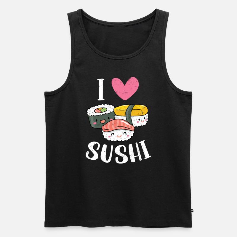 Sushi - Männer Premium Bio Tank Top - Schwarz