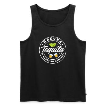Tequila Sunrise Booze Party Mexico Gift - Men's Premium Organic Tank Top - black - Front - AI Model Male 178 light (178cm)