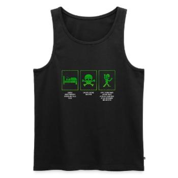 Zombie - Männer Premium Bio Tank Top - Schwarz - Vorne - Michal (187cm)