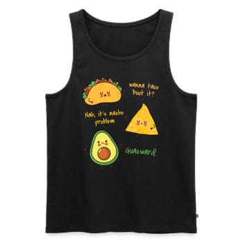 Avocado - Männer Premium Bio Tank Top - Schwarz - Vorne - Michal (187cm)