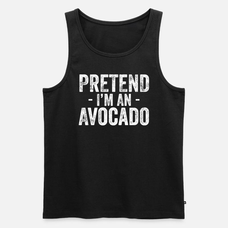 Avocado - Männer Premium Bio Tank Top - Schwarz