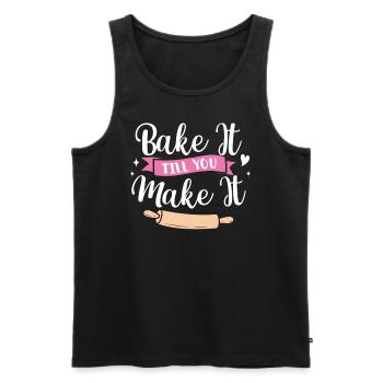 Baker Bakeries Produits de boulangerie Cadeau de cuisson - Débardeur bio Premium Homme - noir - Devant - Michal (187cm)