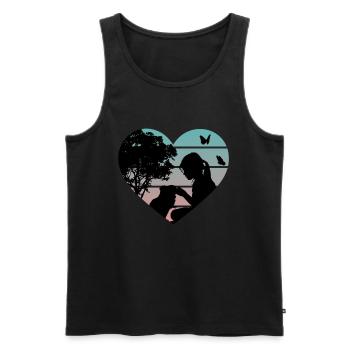 Mignon cochon d’Inde hamster fille - Débardeur bio Premium Homme - noir - Devant - Michal (187cm)