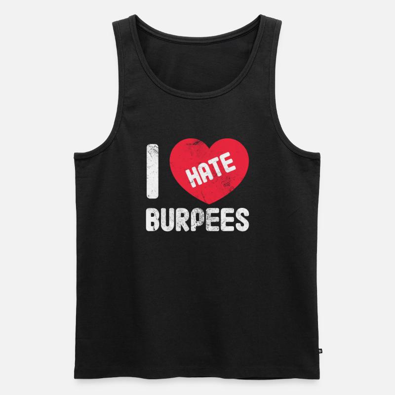 Burpees - Männer Premium Bio Tank Top - Schwarz