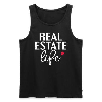 Realtor - Men's Premium Organic Tank Top - black - Front - AI Model Male 178 light (178cm)