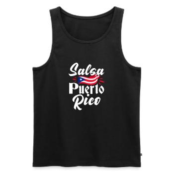 Salsa Danse Cuba Danse Latino Cours Cadeau - Débardeur bio Premium Homme - noir - Devant - Michal (187cm)