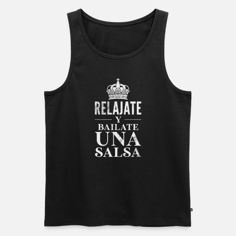 Salsa - Männer Premium Bio Tank Top - Schwarz