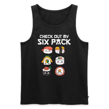 Sushi - Männer Premium Bio Tank Top - Schwarz - Vorne - Michal (187cm)