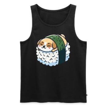 Sushi - Männer Premium Bio Tank Top - Schwarz - Vorne - AI Model Male 178 light (178cm)