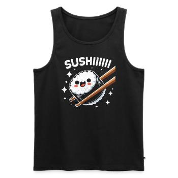 sushi - Débardeur bio Premium Homme - noir - Devant - Michal (187cm)