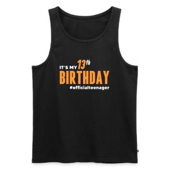 Teenager Teenie Teen Teens Teeny Geschenk - Männer Premium Bio Tank Top - Schwarz - Vorne - Michal (187cm)