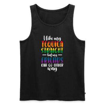 Tequila Sunrise Booze Party Mexico Gift - Men's Premium Organic Tank Top - black - Front - AI Model Male 178 light (178cm)