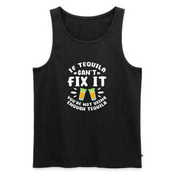 Tequila Sunrise Booze Party Mexico Gift - Men's Premium Organic Tank Top - black - Front - AI Model Male 178 light (178cm)
