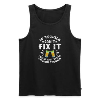 Tequila - Männer Premium Bio Tank Top - Schwarz - Vorne - AI Model Male 178 light (178cm)