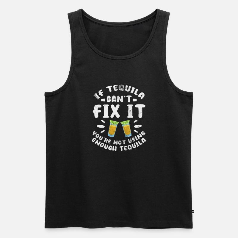 Tequila - Männer Premium Bio Tank Top - Schwarz