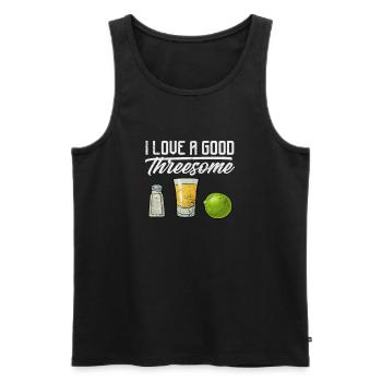 Tequila - Männer Premium Bio Tank Top - Schwarz - Vorne - AI Model Male 178 light (178cm)
