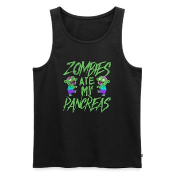 Zombie - Männer Premium Bio Tank Top - Schwarz - Vorne - Michal (187cm)